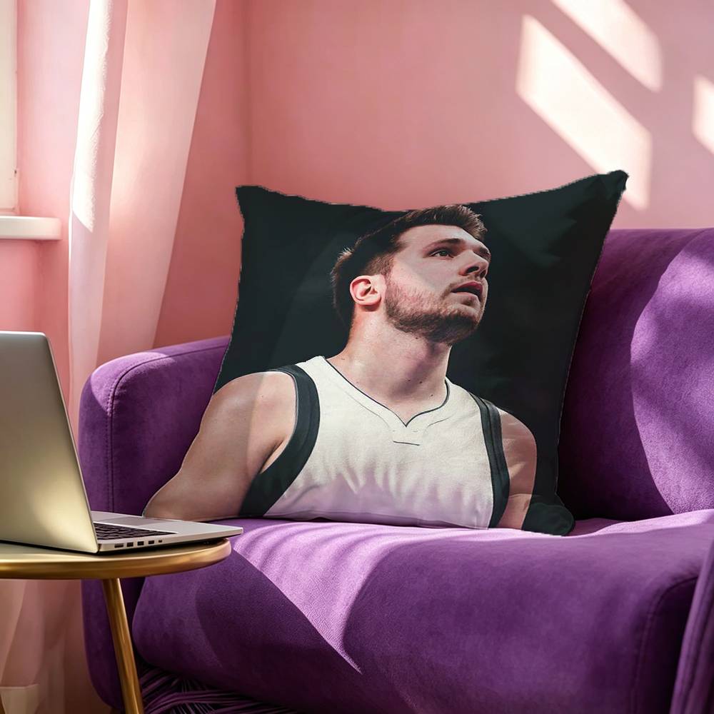 LLuka DDoncic  Pillow Case Square DoubleSided Sofa Cushion Cover Bedroom Bedside Pillow