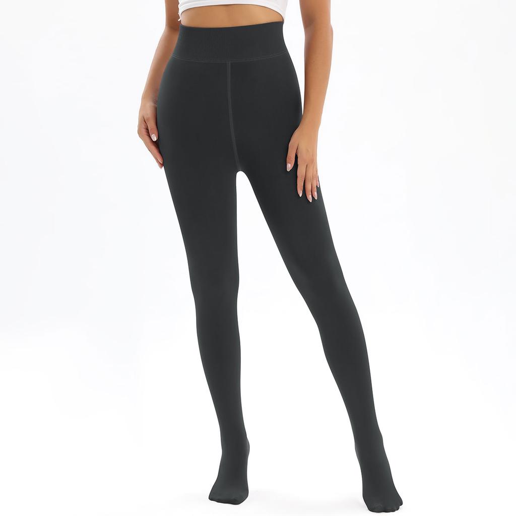 Nessaj Winter Women Leggings High Elasticity Plus Size Tights Plus Velvet Leggings With Socks 320g