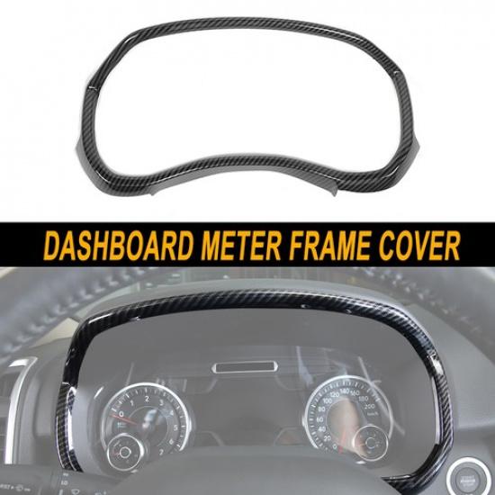 Dashboard Meter Trim Cover Decor Frame For Dodge Ram 1500 2018+ Carbon Fiber