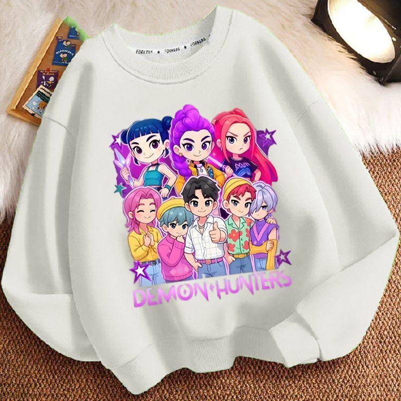 Детские модные худи KPOP Witch Hunt Group для осени и зимы, повседневные худи с длинным рукавом для мальчиков и девочек 110