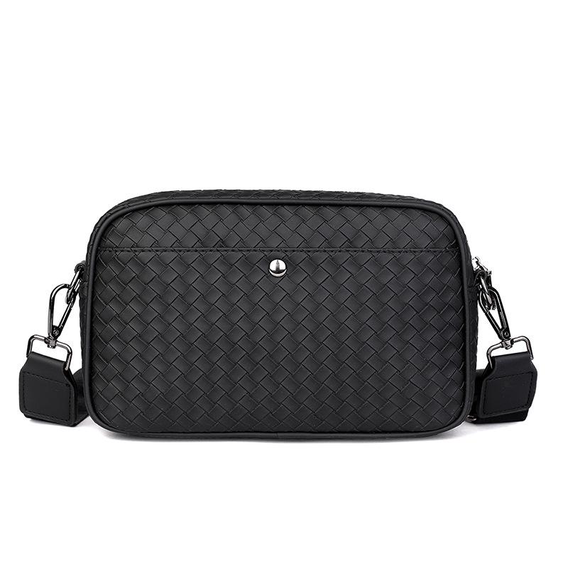 Men's Crossbody Woven Square Bag - Casual, Trendy, Sporty, High-Grade Business Storage