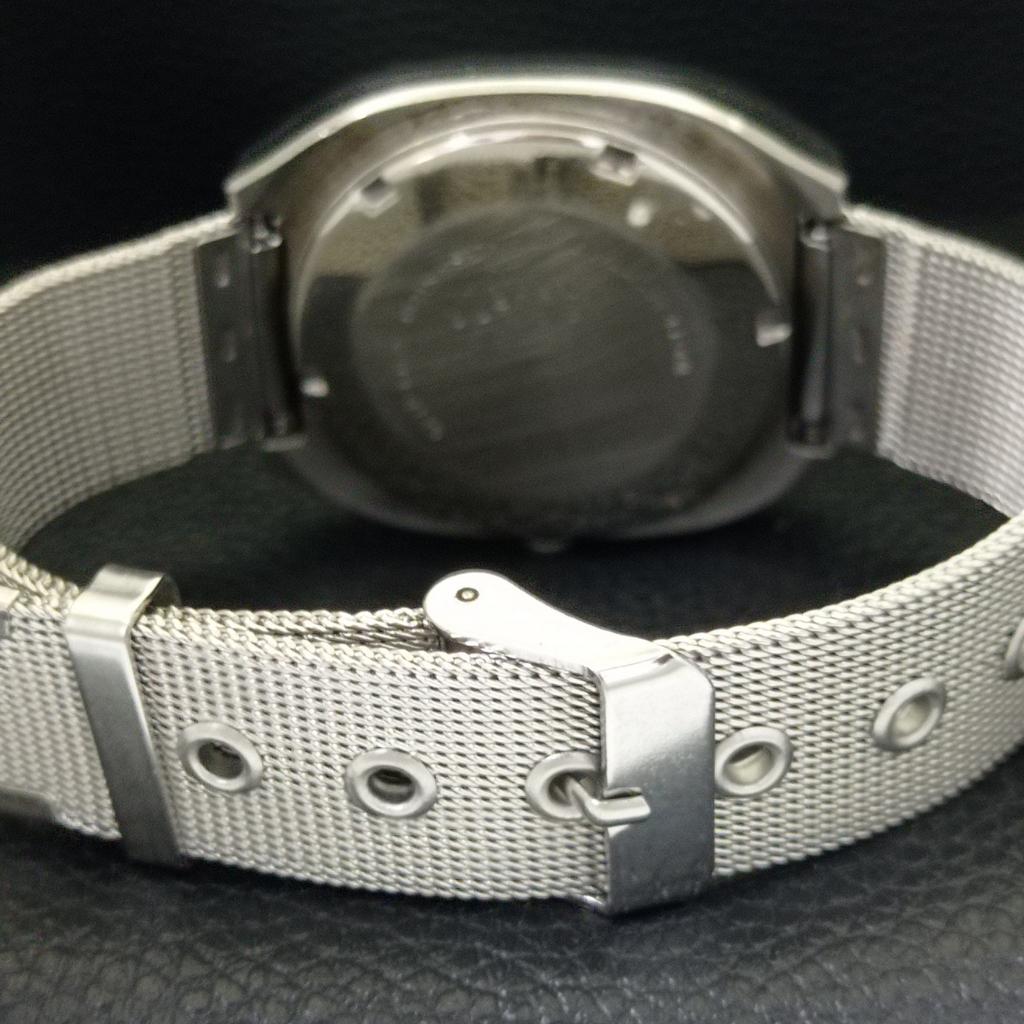 VINTAGE SEIKO 5 AUTOMATIC 6309A JAPAN MENS BLACK COLOR DIAL WATCH A701439-5