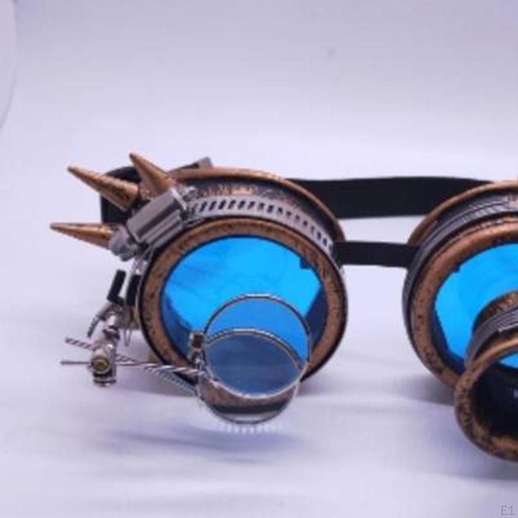Funky Unisex Fashion Colored Lenses Steampunk Goggles Punk Gothic Sun Costume Photo Props Eyewear