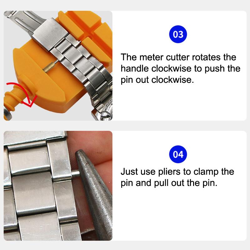 11-teiliges Uhrenreparaturwerkzeug-Set Uhrenarmband-Entfernung Einstellwerkzeug Reparaturset für Uhrenarmband-Einstellung und -Austausch