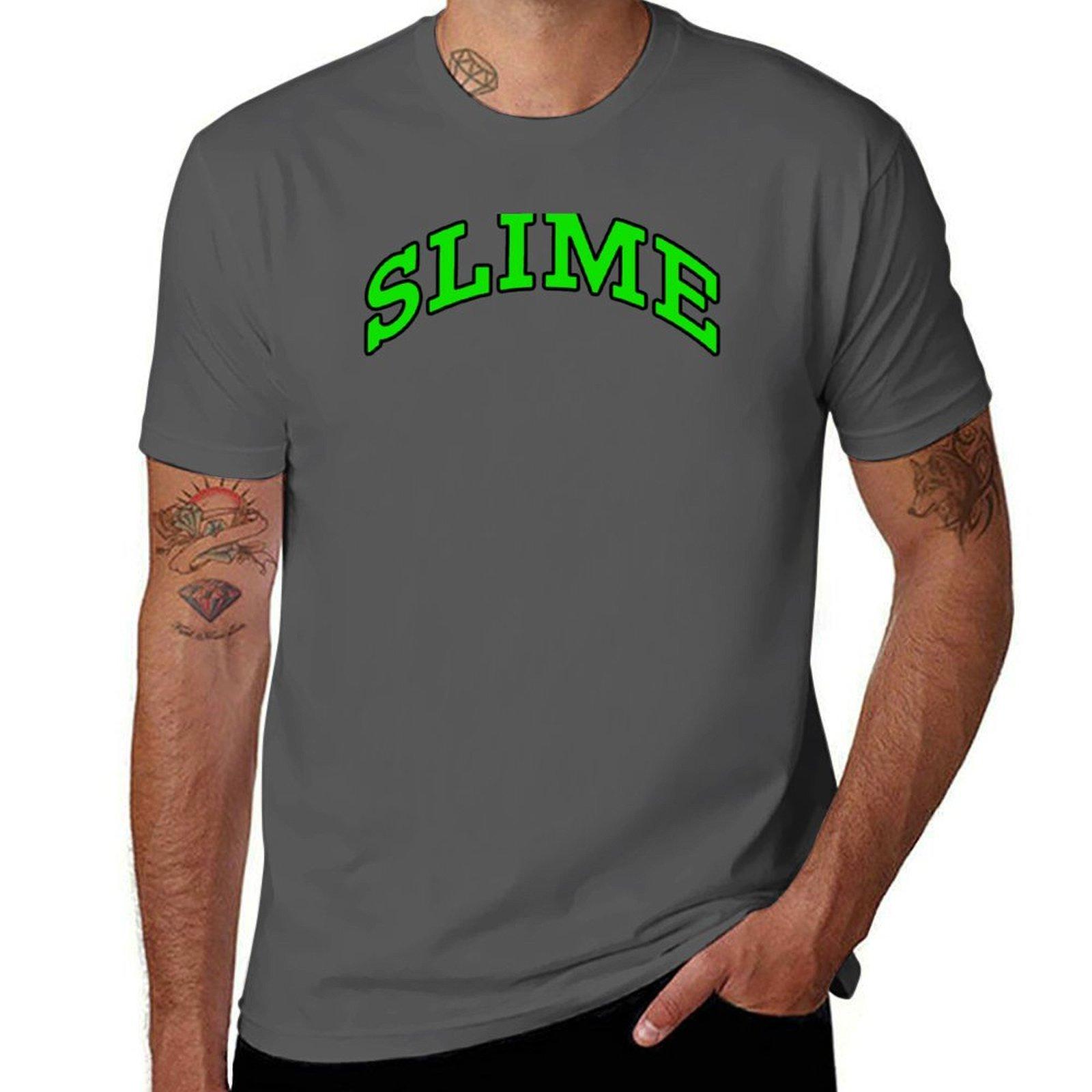 

Slime Glo Text T-Shirt t shirt man designer man t shirts cotton t shirt for man T-Shirt 4XL