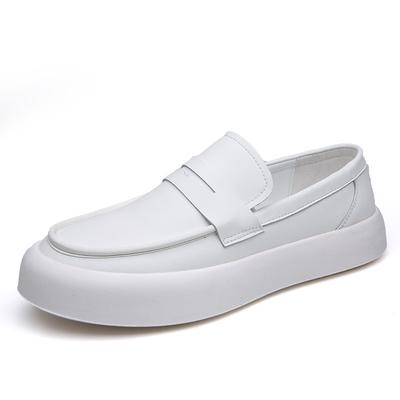 FashionNew Fashion Leather Platform Loafers for Men Designer Soft-soled Solid Color Spring Autumn Business Men's Dress Shoes