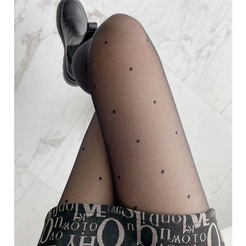 Polka Dot Women Tights Ultra-thin Nylon Thigh High Stockings Pantyhose Women Lingerie Female Hosiery High Waist Body Stockings