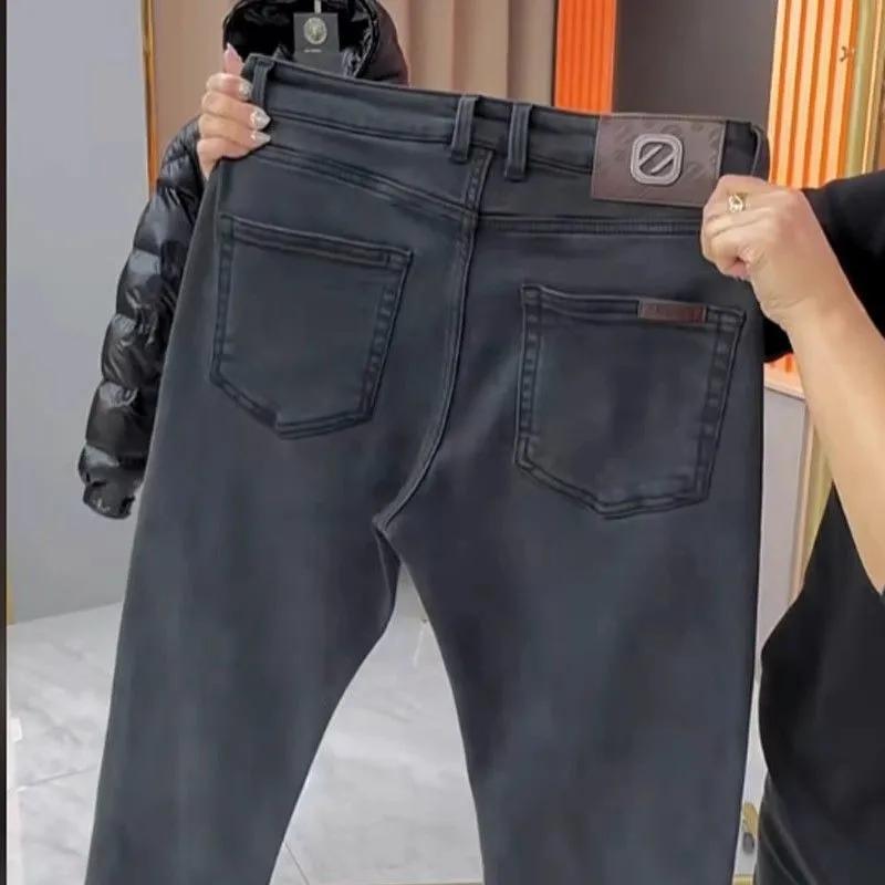 Abbigliamento da uomo stile coreano per primavera e autunno Jeans slim in denim Pantaloni casual lavati