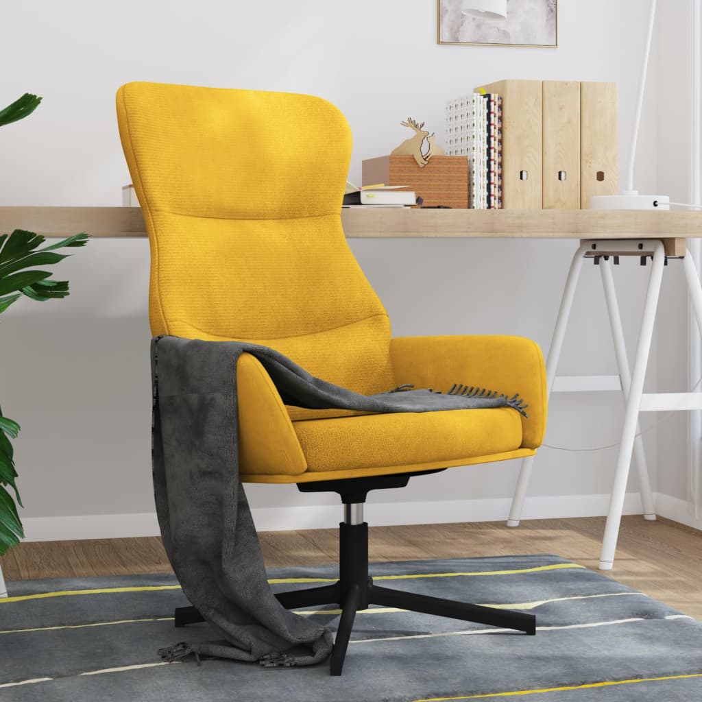 Recliner Chair Mustard Yellow Velvet