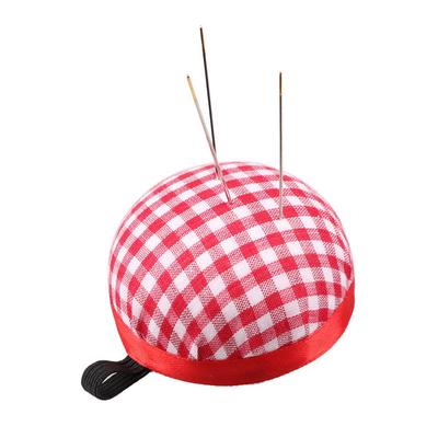 2 Stück kugelförmige Nähnadel-Nadelkissen, DIY-Kreuzstich-Werkzeug, Nadelkissen mit elastischem Handgelenkgürtel, Nähzubehör