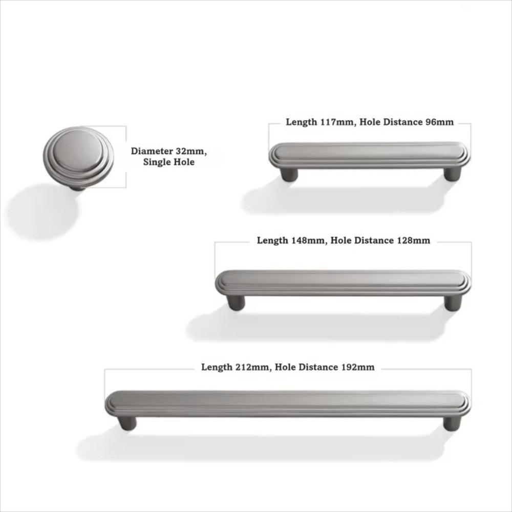 Zinc Alloy Cabinet Handles Solid Construction Solid Color Drawer Handles Durable Kitchen Handles Door Cabinet Cabinet Hardware