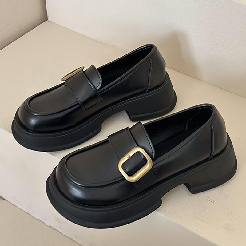 Женские туфли Мэри Джейн на платформе в британском стиле маленькие кожаные туфли весенние кожаные мокасины с одной педалью 35 4438₽