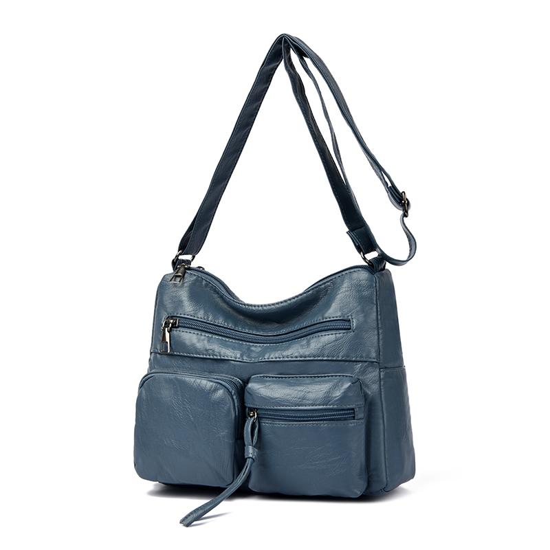 Dámská taška Vintage taška přes rameno Vícekapsá velkokapacitní taška crossbody