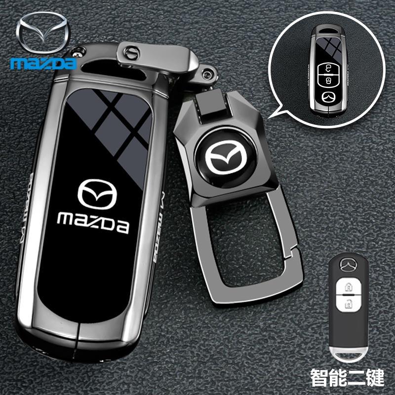 Leather 2 3 Buttons TPU Key Holder For Mazda 2 3 5 6 CX7 CX9 RX8 MX5 MPV Demio Car Key Cover Case Remote Shell Fob Bag Protector JYE3