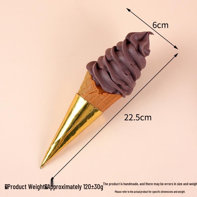 Simulation Torch Ice Cream Cone Model - Fake Dessert Display Prop for Ice Cream Shops