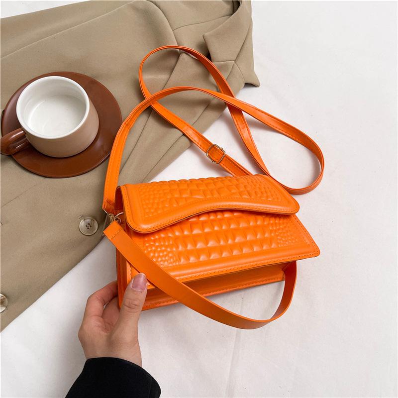 

Korean version of Internet celebrity mini retro bag fashion hourglass bag candy color handbag casual messenger shoulder bag small square bag оранжевый
