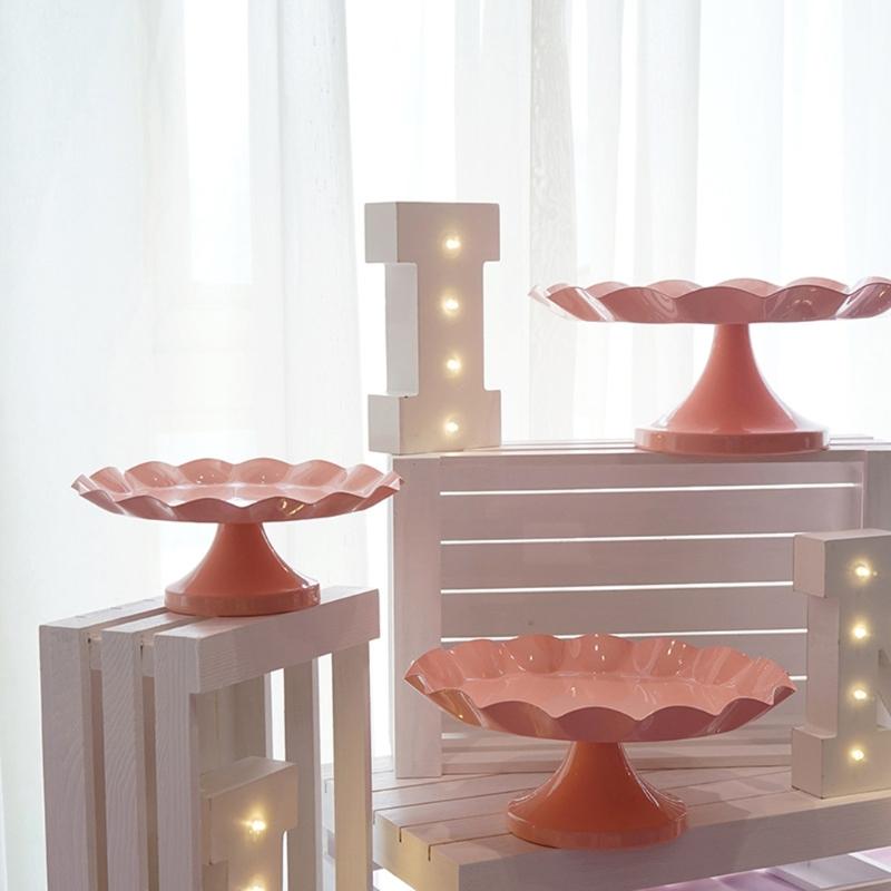 Round Metal Material Cake Stand Decorative Cupcake Dessert Display Plates for Snack Cookies Dish Baby Shower Party Dropshipping