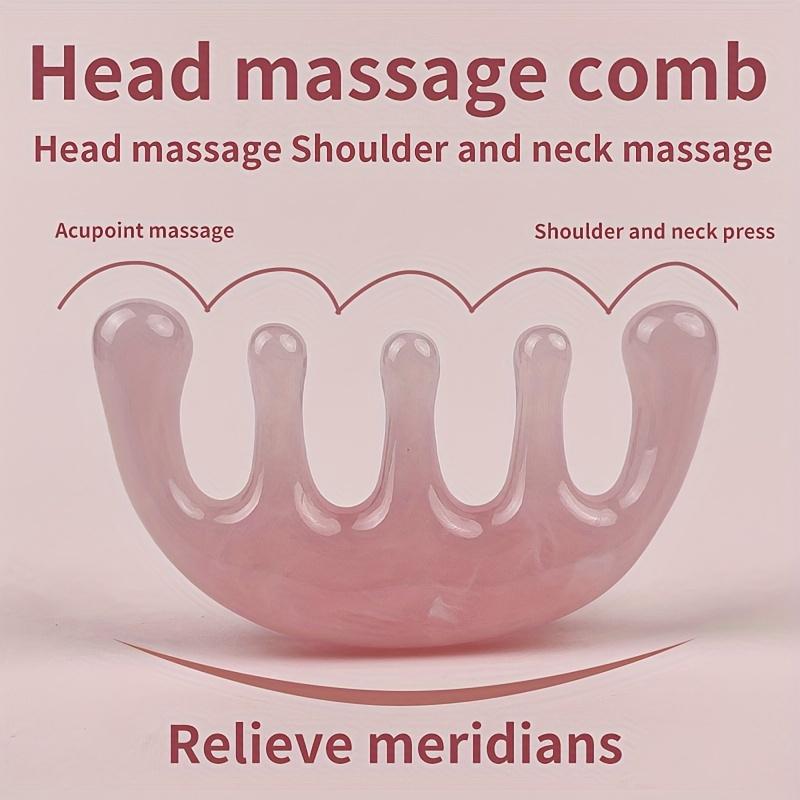 1pc Ergonomic Scalp Massage Comb - Wide Tooth, Resin Handle with Textured Bristles for All Hair Types, Portable Meridian Comb for Men & Women