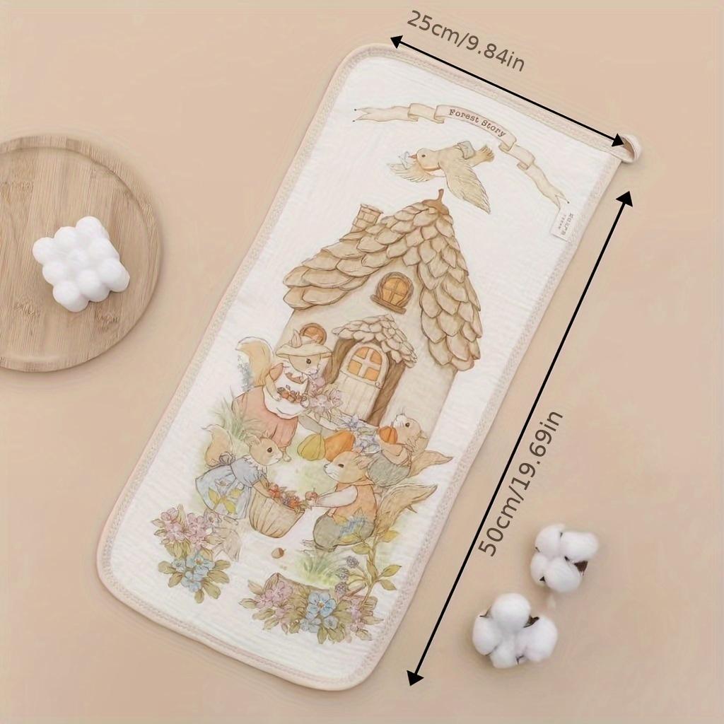 5pcs Cute Cartoon Animal Print Towels Soft Absorbent Cotton Hand Towels with Vibrant Animal & Nature Designs Bathroom /Playroom