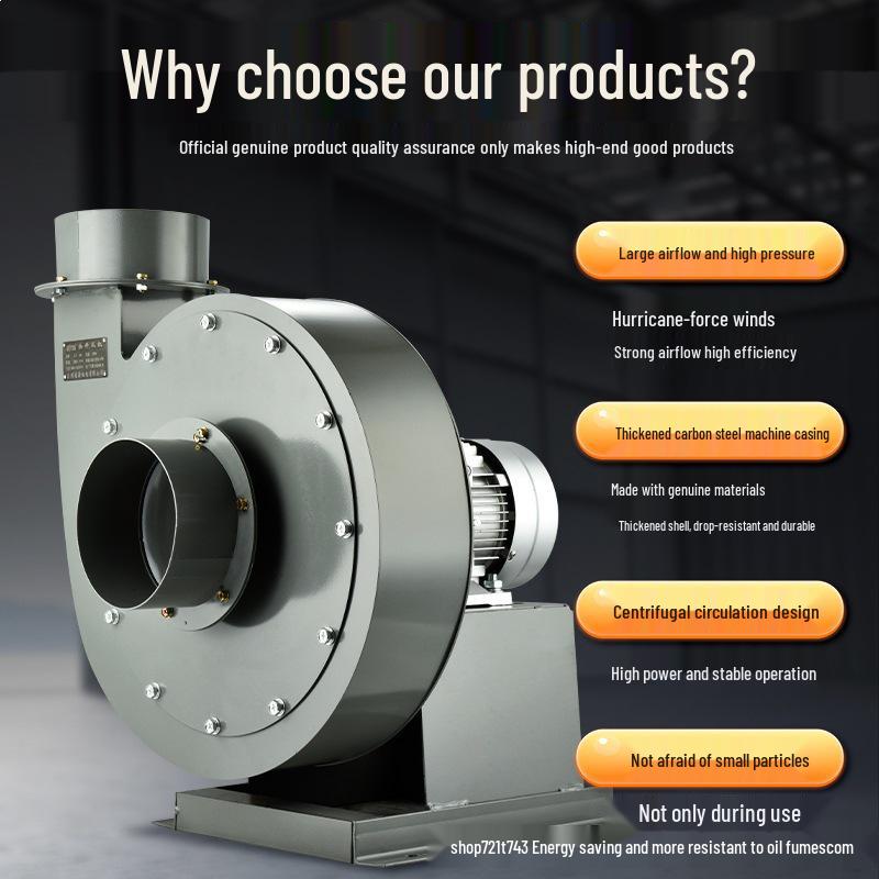 Industrial 380V High-Pressure Centrifugal Dust Removal Fan: Powerful Blower for Material Conveying and Suction
