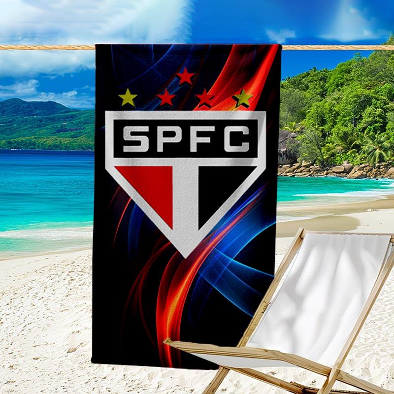 Pau-lo Fc Emblem Printed Beach Towel, Super Soft Microfiber, Perfect Gift Birthday, for Pool, Beach, Travel, for Family and Friends