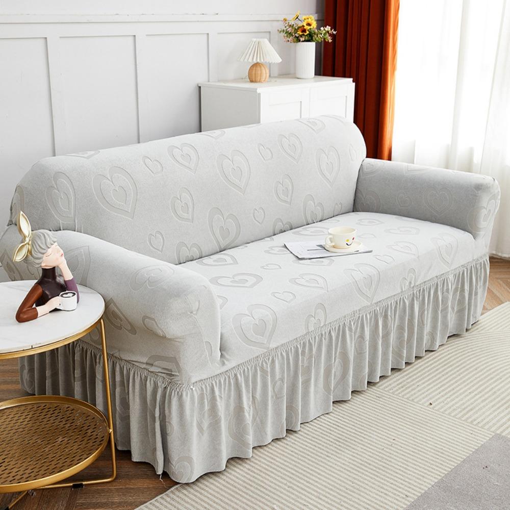 Thickened Skirt Jacquard Sofa Cover Full Coverage Universal Slip Proof Dustproof Sofa Cushion Cover