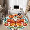 1pc Butterfly Flowers Office Round Area Rug, Indoor Mat Suitable For Office, Under Office Chairs Bedroom Living Room Home Decor, Room Deco