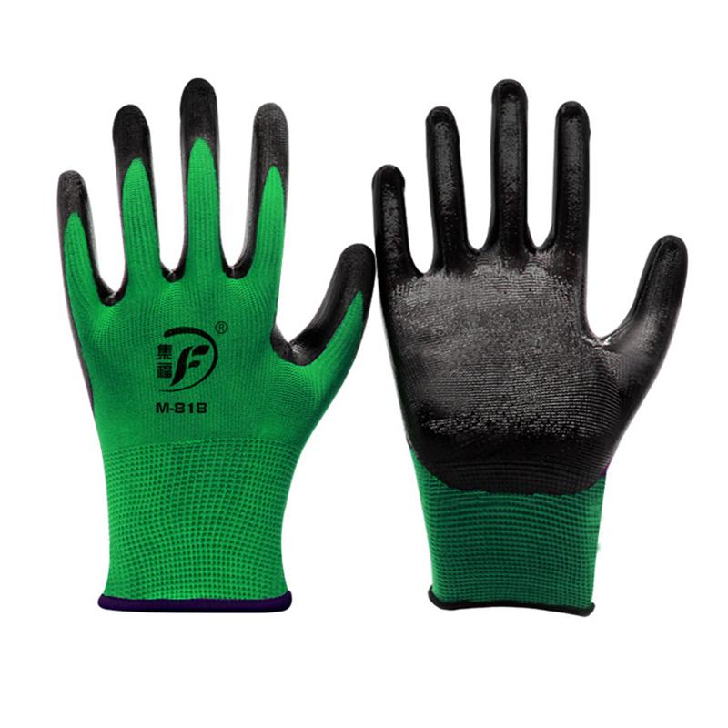 

1 пара зимних теплых резиновых износостойких противоскользящих перчаток для защиты труда, нитриловые перчатки, строительные перчатки для садоводства