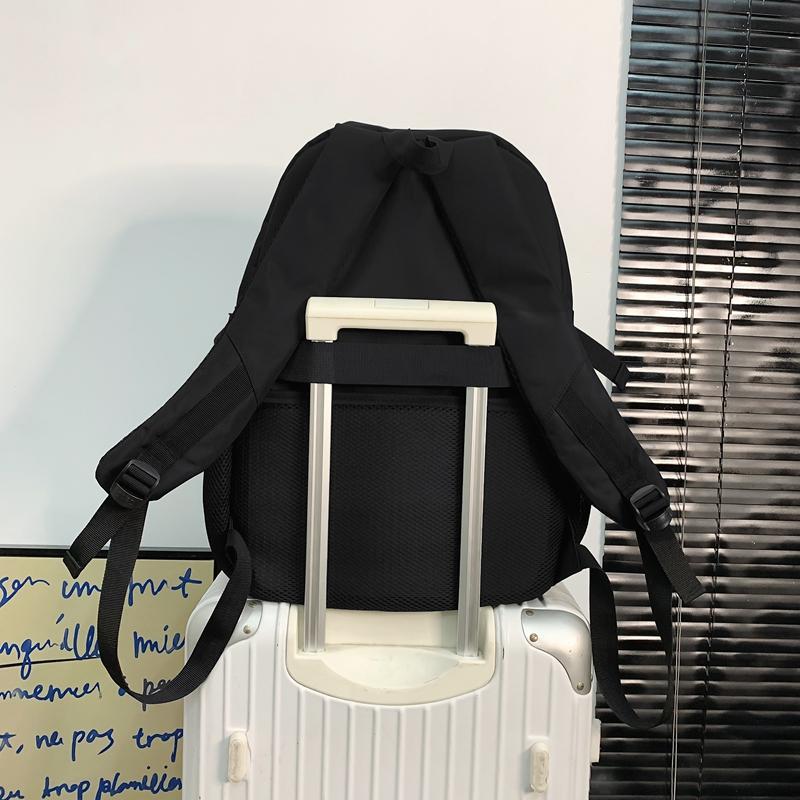 Plecak męski dla ucznia szkoły średniej Torba szkolna o dużej pojemności Plecak podróżny dla kobiet w jednolitym kolorze