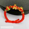 Dragon Year Birth Year Baby Red Rope Bracelet Alluvial Gold Yellow Gold Plated Kids Male and Female Baby Carrying Strap Woven Hand-Knitted