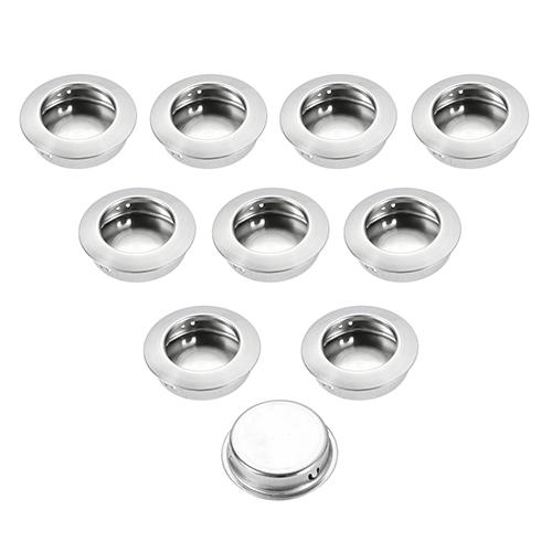 

DRELD 10Pcs Stainless Steel Flat Furniture Handles Recessed Flush Pulls Finger Insert Sliding Door Drawer Handles Cabinet Pulls