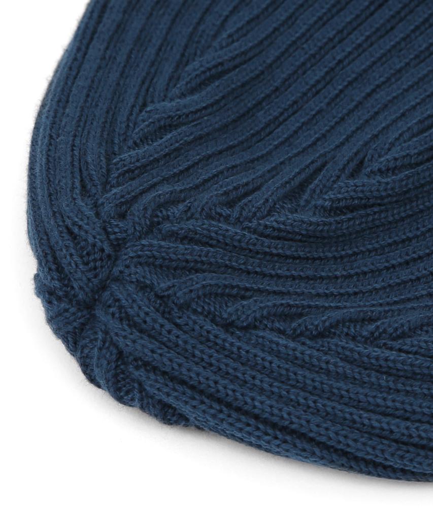 Eondeokeonteulol All-Season Thin Long Beanie Cotton Knit Unisex Logo Beanie Hat Beanie / Sports Crew / D Indigo