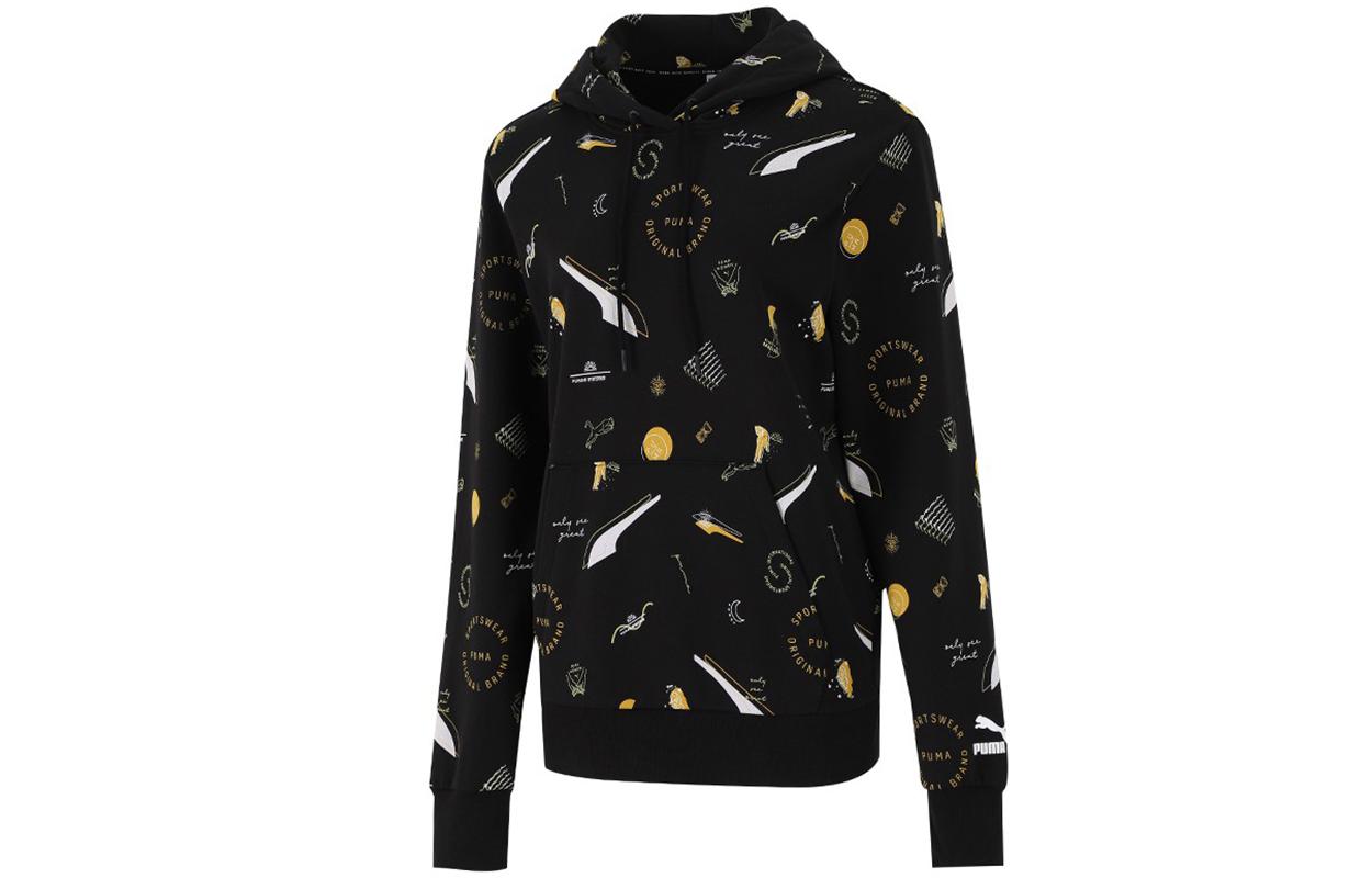 PUMA Sweatshirts Women s Black Hooded Moderate Regular 534466-01 S