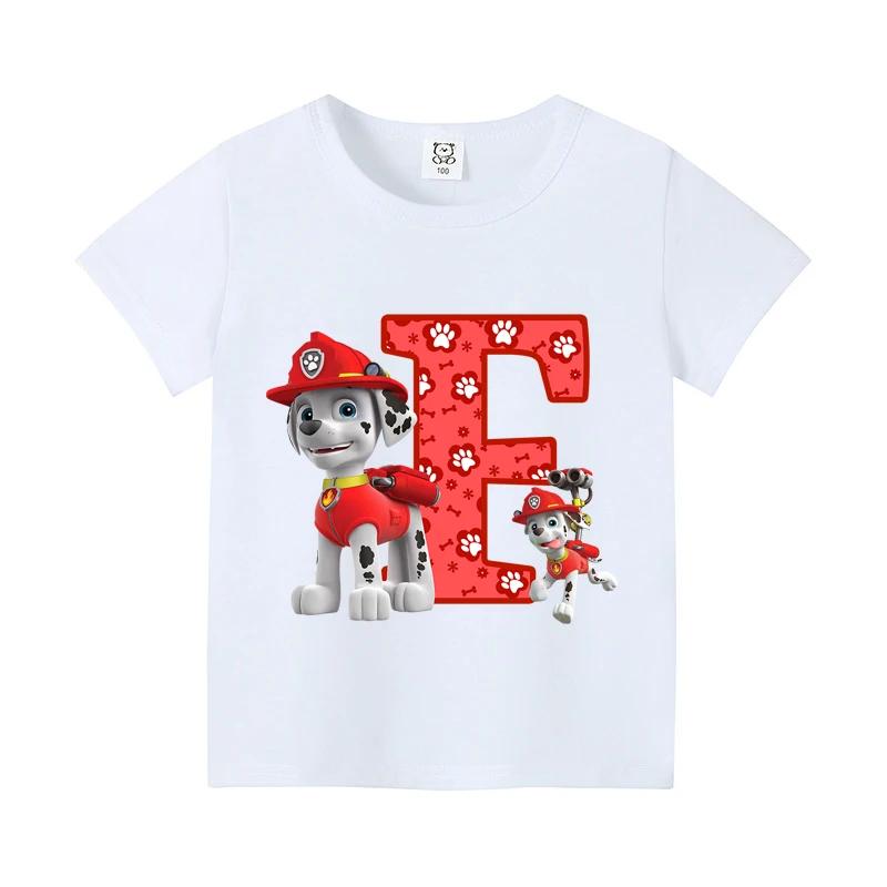 PAW Patrols Children Short Sleeve T-shirt Summer Kids Cartoon Printed Clothing Boy Casual Cotton Tee Girl Anime Cute Tops Gifts