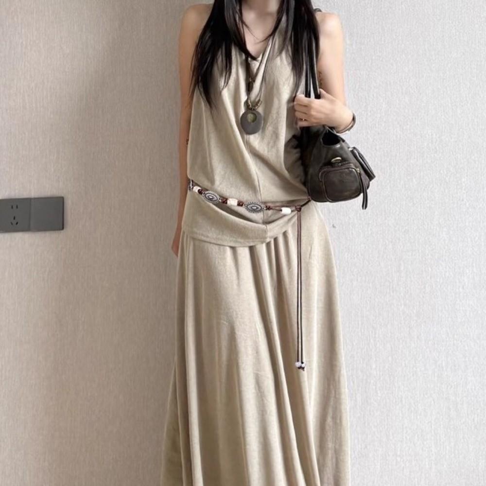 New Bohemian Waist Belt Wooden Beads Ethnic Waist Rope Belt Decorative Adjustable Waist Chain Body Jewelry