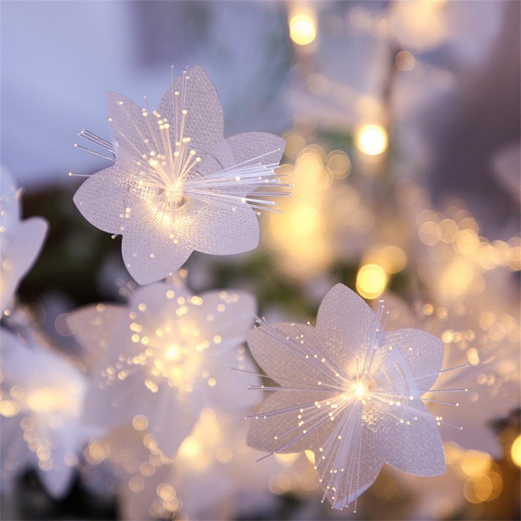 Fiber optic flower branch light battery powered for room parties Christmas holiday decorations home indoor lighting