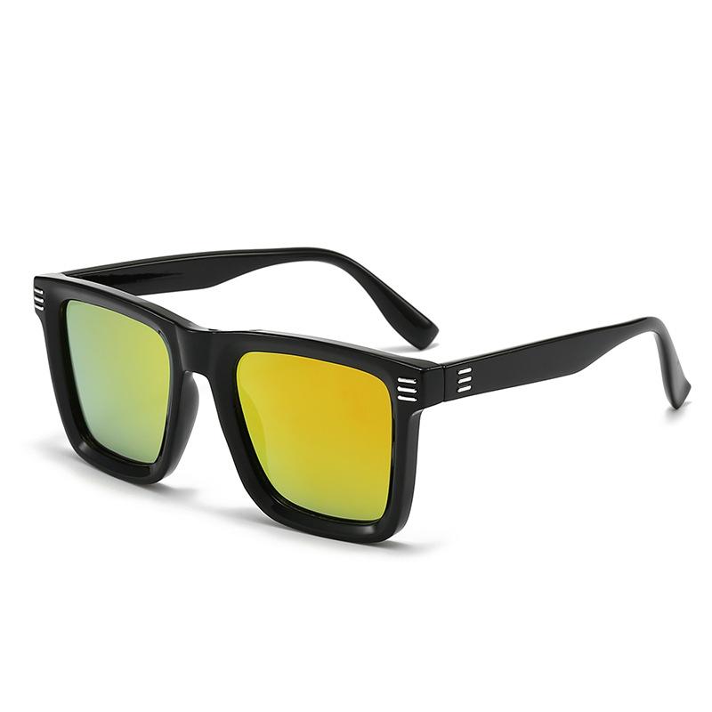 Men's High-end Large-frame Square Sunglasses with European and American Style, UV Protection.