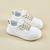 Fashion Women's White Shoes 2026 Spring Autumn New Outdoor Non Slip Platform Sneakers Height Increase Lace Up Casual Board Shoes
