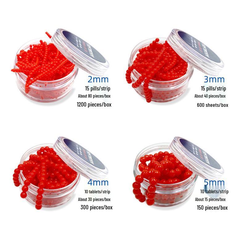 

Weihe Buoyant Soft Beads for Fishing: 2/3/4/5mm Beads for Rods and Carp Bait 4mm Box