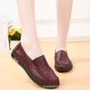 Womens Slip-On Loafer Flat Shoes Seniors Comfortable Breathable Rubber Sole