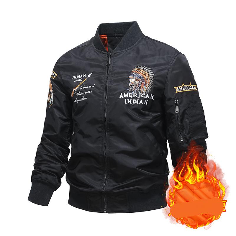 Air Force Ma-1 Pilotenjacke für Herren, schwere Industrie, bestickter Baseballuniformmantel und Werkzeugjacke aus Samt