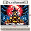 Party Backdrop Halloween Flat Banners Spooky Pumpkins Ghosts Bats Celebrations Wedding Event Backdrop Decoration Front Door Decor