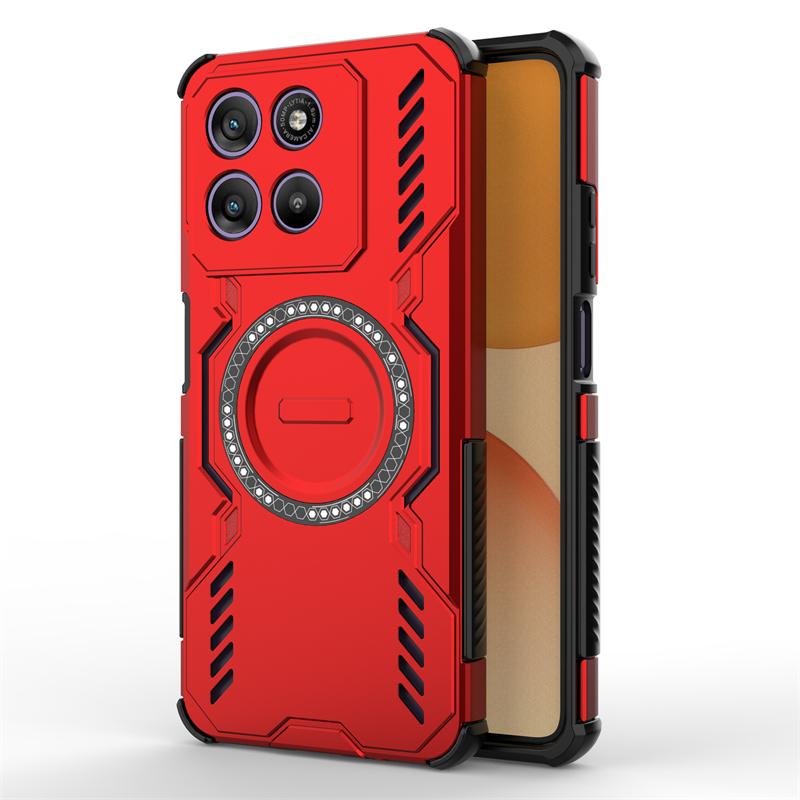 

Чохол для Motorola Moto G57 Power Для Moto G57 Power Armor Магнітна адсорбція Бездротова зарядка Задня кришка Для чохла Moto G57 Power Motorola Moto G57 червоний