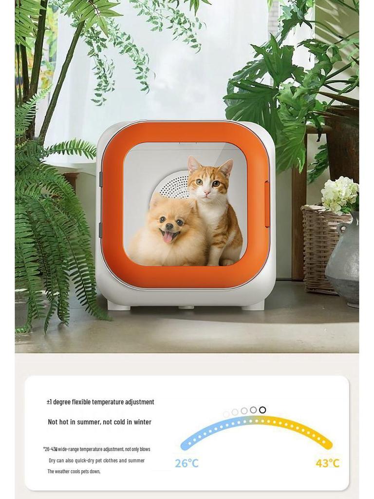 Automatic Pet Dryer: Silent Cat & Dog Bathing and Hair Drying Box