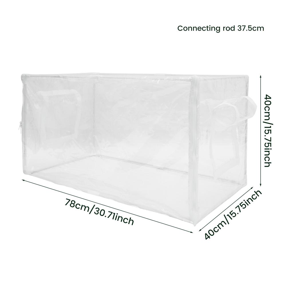 Skleník Rostlinný Zahradní Stan PVC Kryt Odolný proti Hmyzu Ptákům Přenosný Zimní Květinová Teplá Místnost Anti-uv Větruodolný Pěstební Skleník