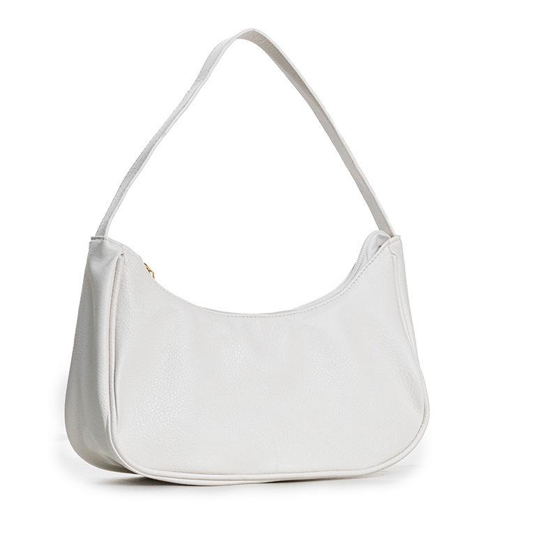 

Women s One-Shoulder Hobo Handbag - Cute Mini Clutch with Zipper белый