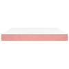 VidaXL Matelas de lit à ressorts ensachés rose 160x210 cm epaisseur 20 cm velours,matelas,matelas de lit,matelas à sommier tapissier