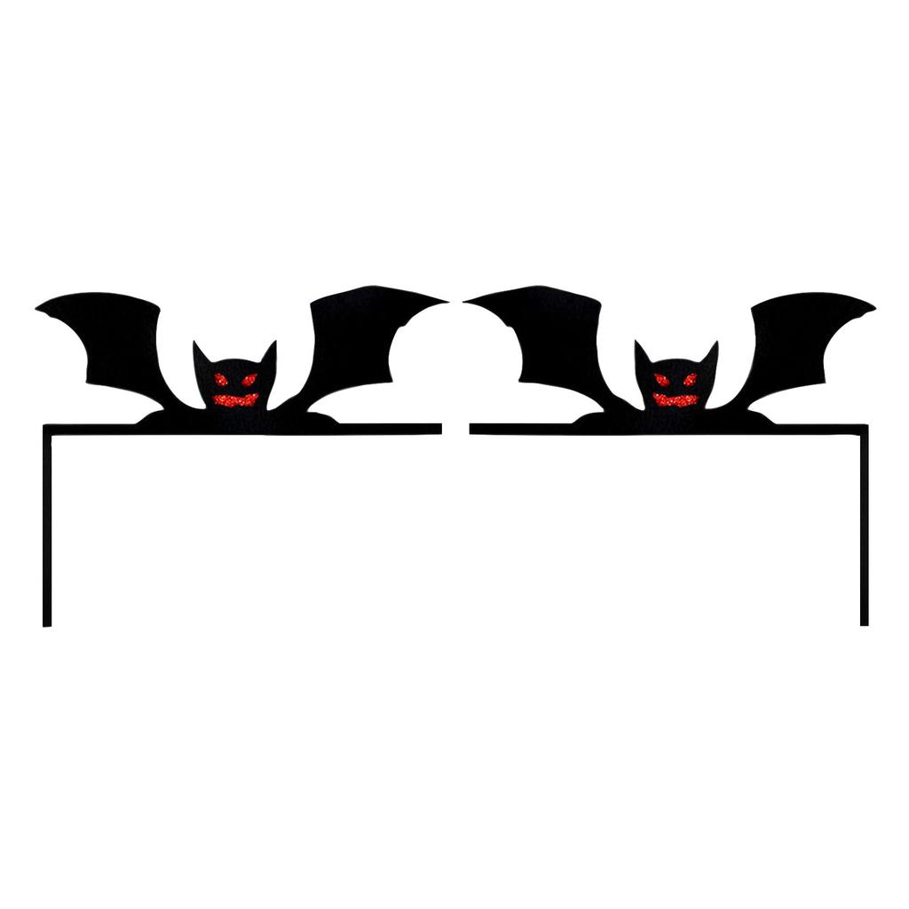 Halloween Dörrkarmdekoration, fladdermöss, pumpor, spindelnät, dörr- och fönsterhörnskylt, Halloween Heminredning, hörnstickers