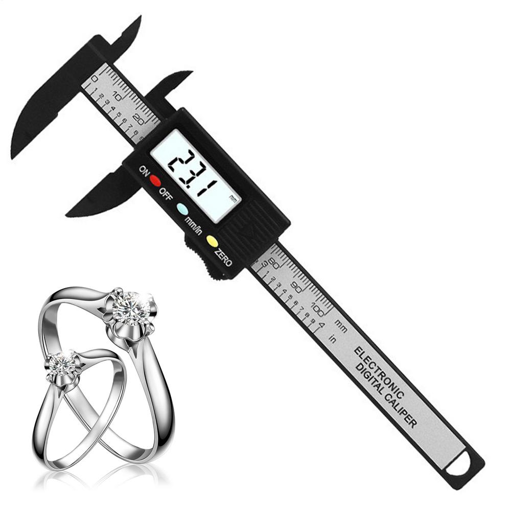 0-100mm Electronic Digital Caliper Carbon Fiber Dial Vernier Caliper Gauge Micrometer Measuring Tool Digital Ruler