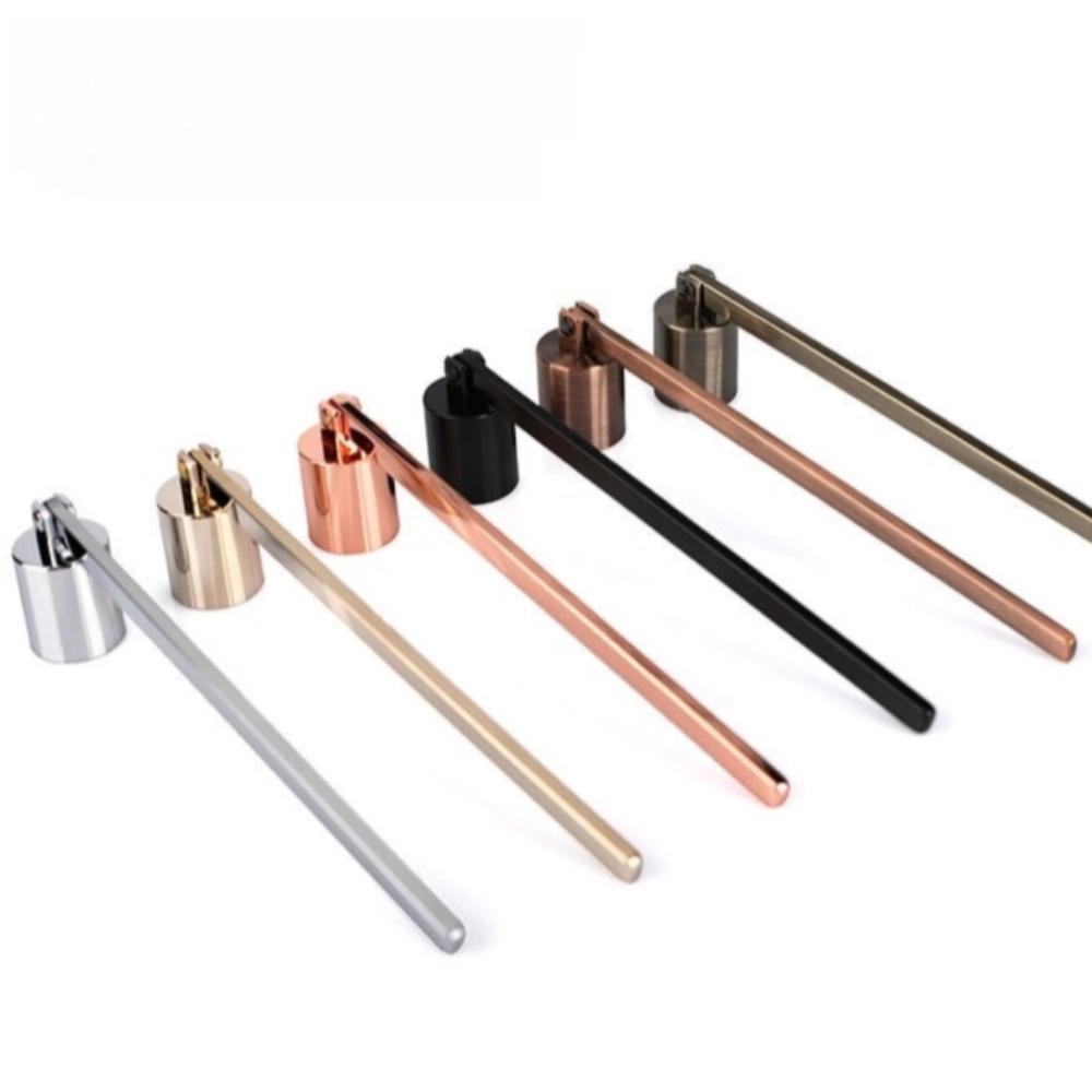 Long Handle Metal Candle Snuffer Multi Color Candle Extinguisher Bell-Shape Wick Cover  Home Decor